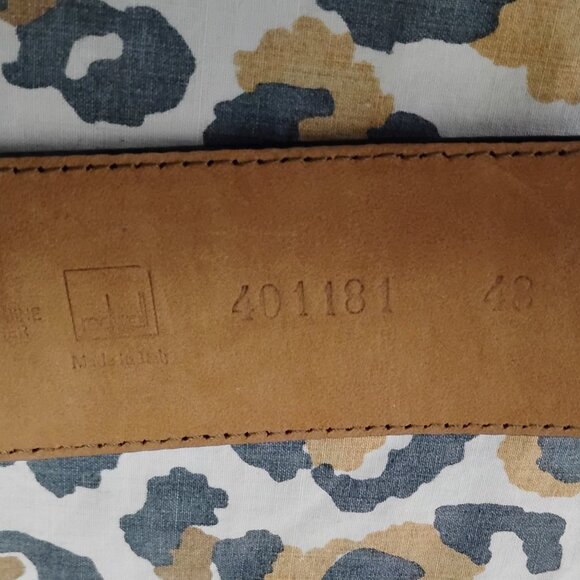 ❤️MOSCHINO GOLD 2 HEART BUCKLES Black Patent Leather Belt Sz 48 32/36 - Picture 6 of 7